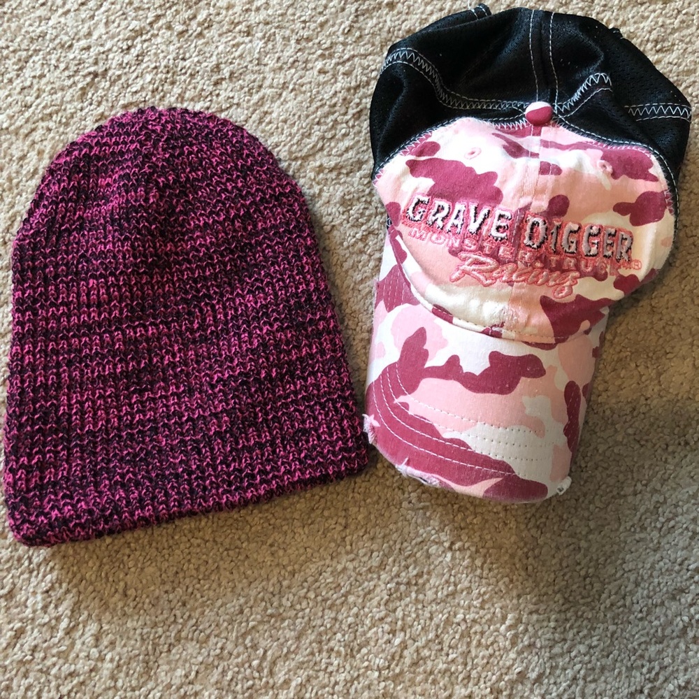 Winter beanie and girlie camo hat
